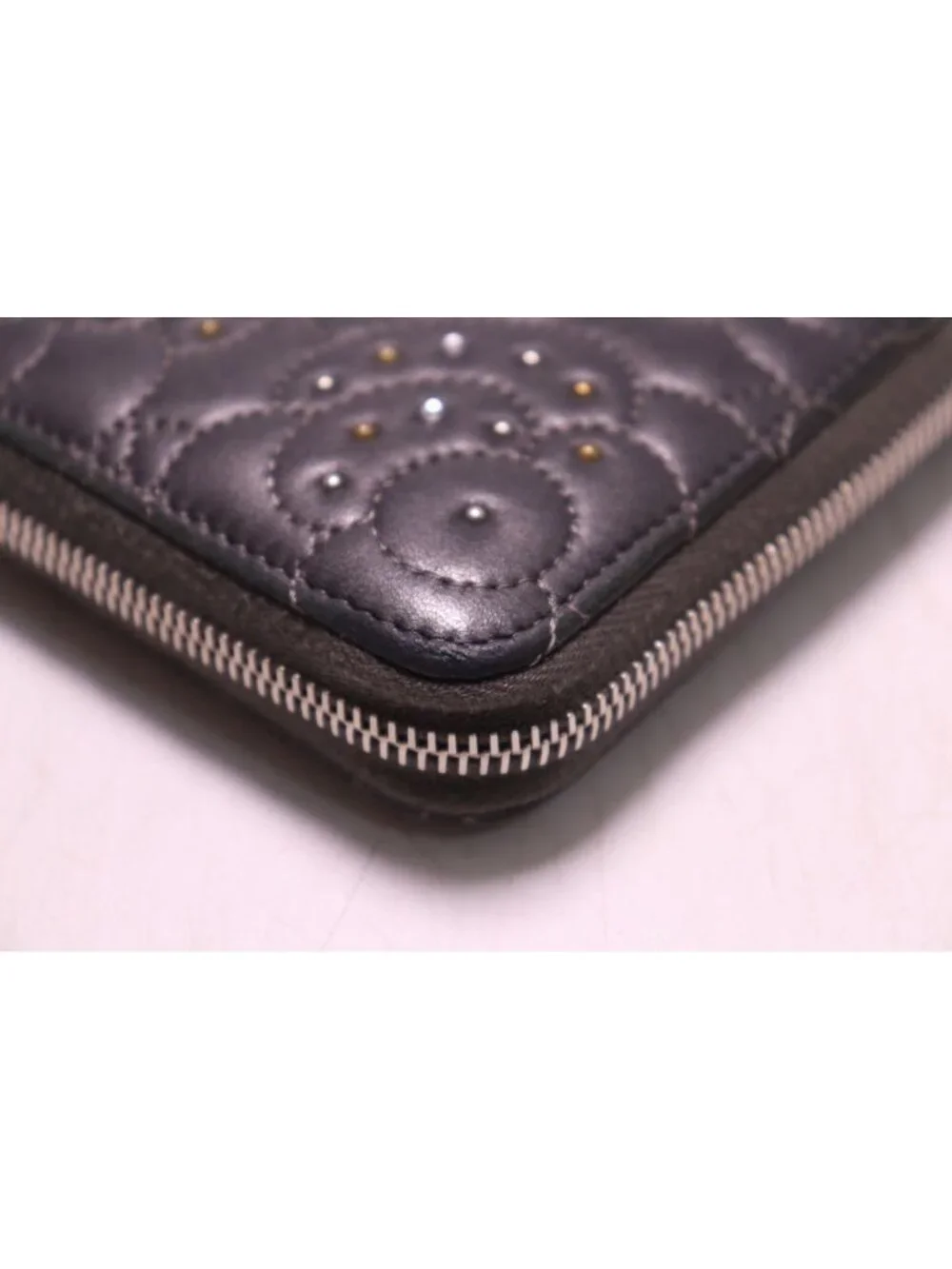 Chanel Camellia Lambskin Zip Around Wallet
